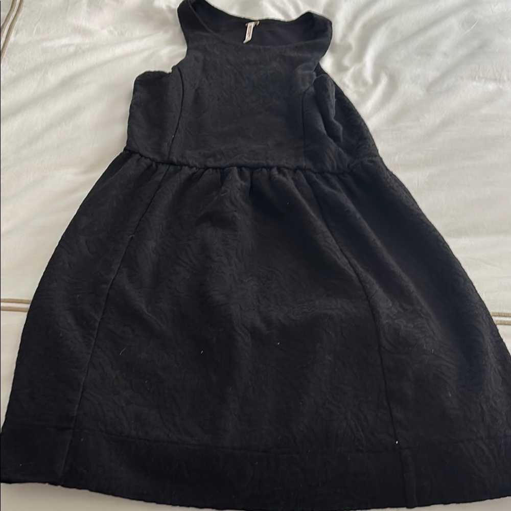 Free People Black Sleeveless Halter A-Line Dress